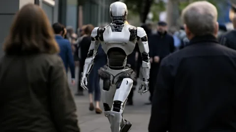 足で歩くロボット、監視社会と無限責任バトル開幕やん
