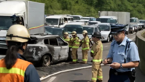 関越自動車道67台多重事故で26人書類送検 群馬県みなかみ町