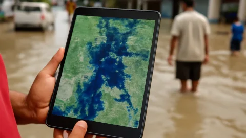 NASAの衛星画像、タイ洪水で地図描き直し案件出た