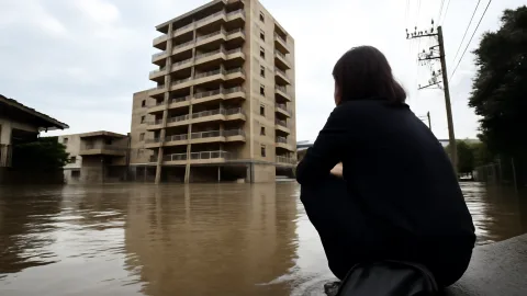 佐倉市の冠水、会社員女性が自宅見て座り込む現実