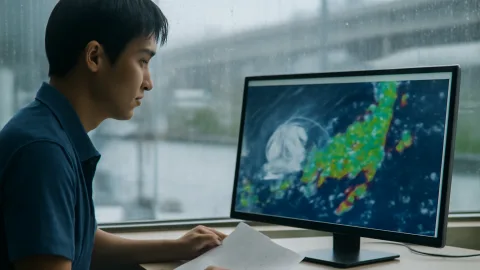 台風15号、山陰沖で熱帯低気圧化と本州の大雨警戒