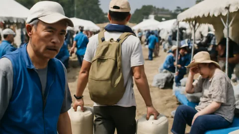 益城町のボランティア始動、猛暑と断水の現実がきつい