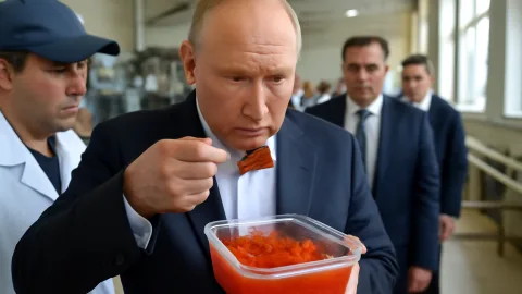 プーチン択捉島入り、イクラ食べて外交ガン無視かよ