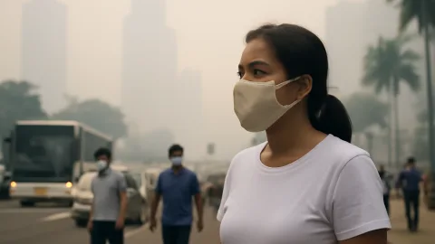 インドネシアの森林火災の煙、隣国まで強制シェアかよ